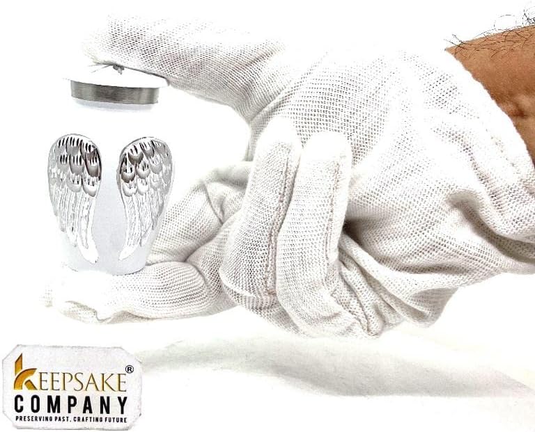 Small Urns for Human Ashes - Angel Wings Mini Urns for Human Ashes - Cremation Keepsakes urns for Ashes - Ash Holders for Human Ashes – Urn -ERN - Tiny Urns for Men - (Set of Four/4)