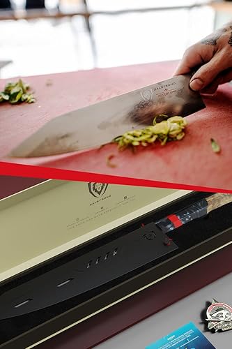 Miniatura 6 de Dalstrong Cuchillo de chef - 9.5 pulgadas - Serie Firestorm Alpha - Acero de alto carbono 10CR15MOV - Mango de madera estabilizada Wa tradicional