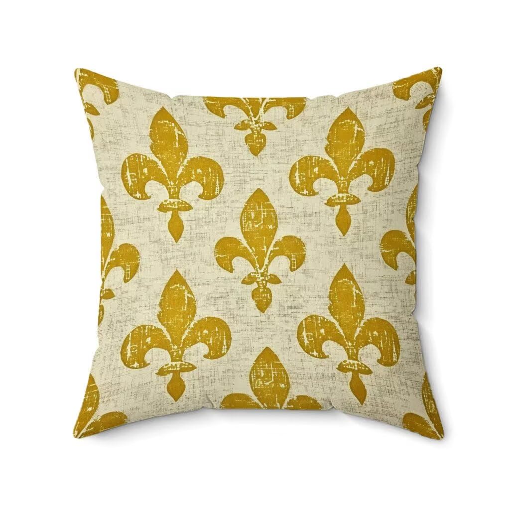 C-3816 poszewki na poduszki w stylu retro, 75 x 75 cm, zestaw 4 wodoodpornych poszewek na poduszki na zewnątrz, kwadratowe, miękkie, dekoracyjne poszewki na poduszki, styl vintage, niewidoczny zamek