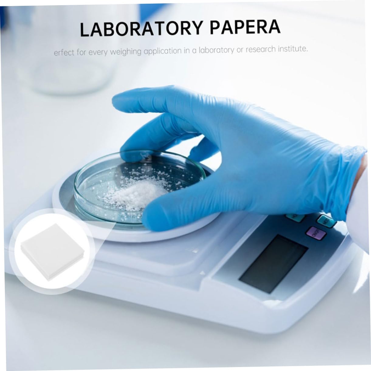 HEEPDD Wiegepapier 500 Stück 60x60 Mm – Glattes Analysenwaagenpapier Für Labor, Schule Und Präzises Pulverwiegen