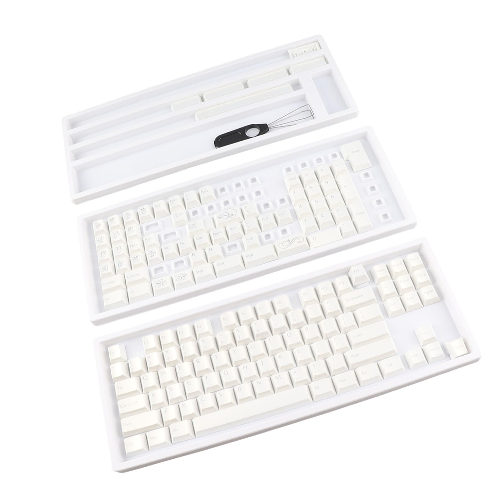 152 klawisze PBT XDA Profile, zestaw klawiszy mechanicznych, pełne dostosowanie klawiszy do klawiatur 61, 87, 98, 104, 108, z uchwytem do klawiszy, uniwersalne dopasowanie do przełączników Cherry MX