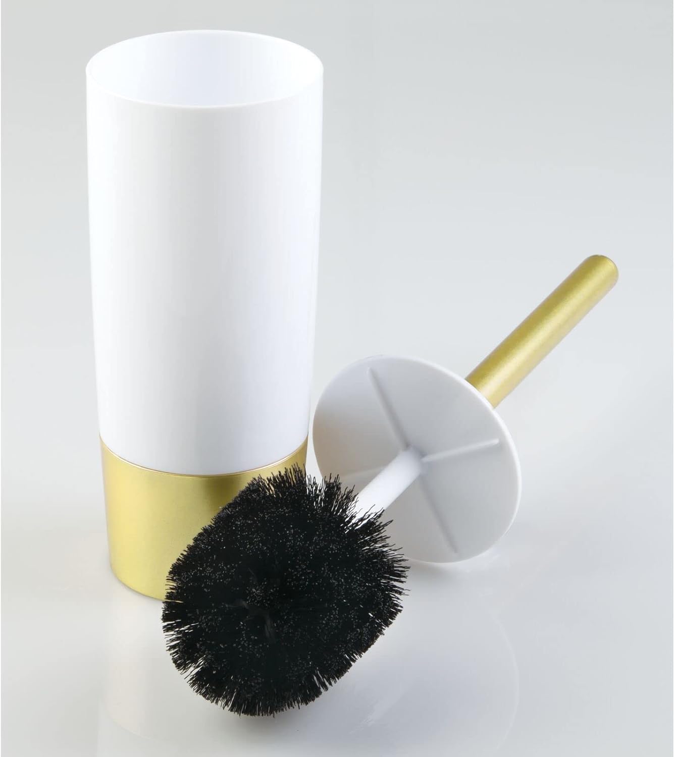 Review Discount mDesign Decorative Compact Freestanding Plastic Toilet Bowl Brush and Holder for Bathroom Storage and Organization - Metal Handle/Base - Space Saving, Sturdy, Deep Cleaning - White/Gold Brass 50% Off Discount mDesign Decorative Compact Freestanding Plastic Toilet Bowl Brush and Holder for Bathroom Storage and Organization - Metal Handle/Base - Space Saving, Sturdy, Deep Cleaning - White/Gold Brass
