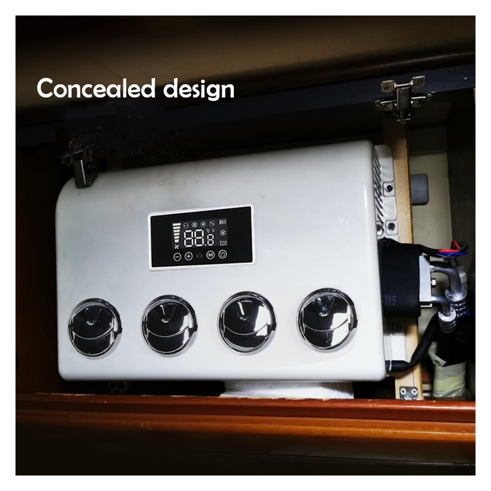Sistema De Aire Acondicionado For Coche Eléctrico DC 12V 48V EV A/C Potente Fácil Enfriar Cualquier Momento