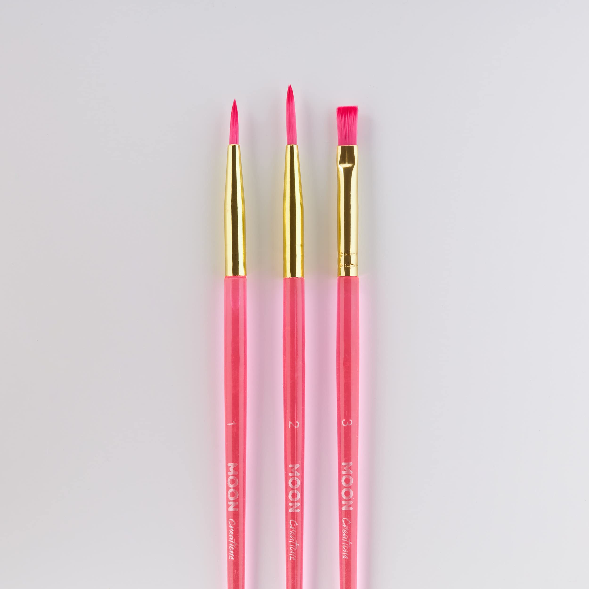Face Paint Brushes by Moon Creations (Pink Brush Set)