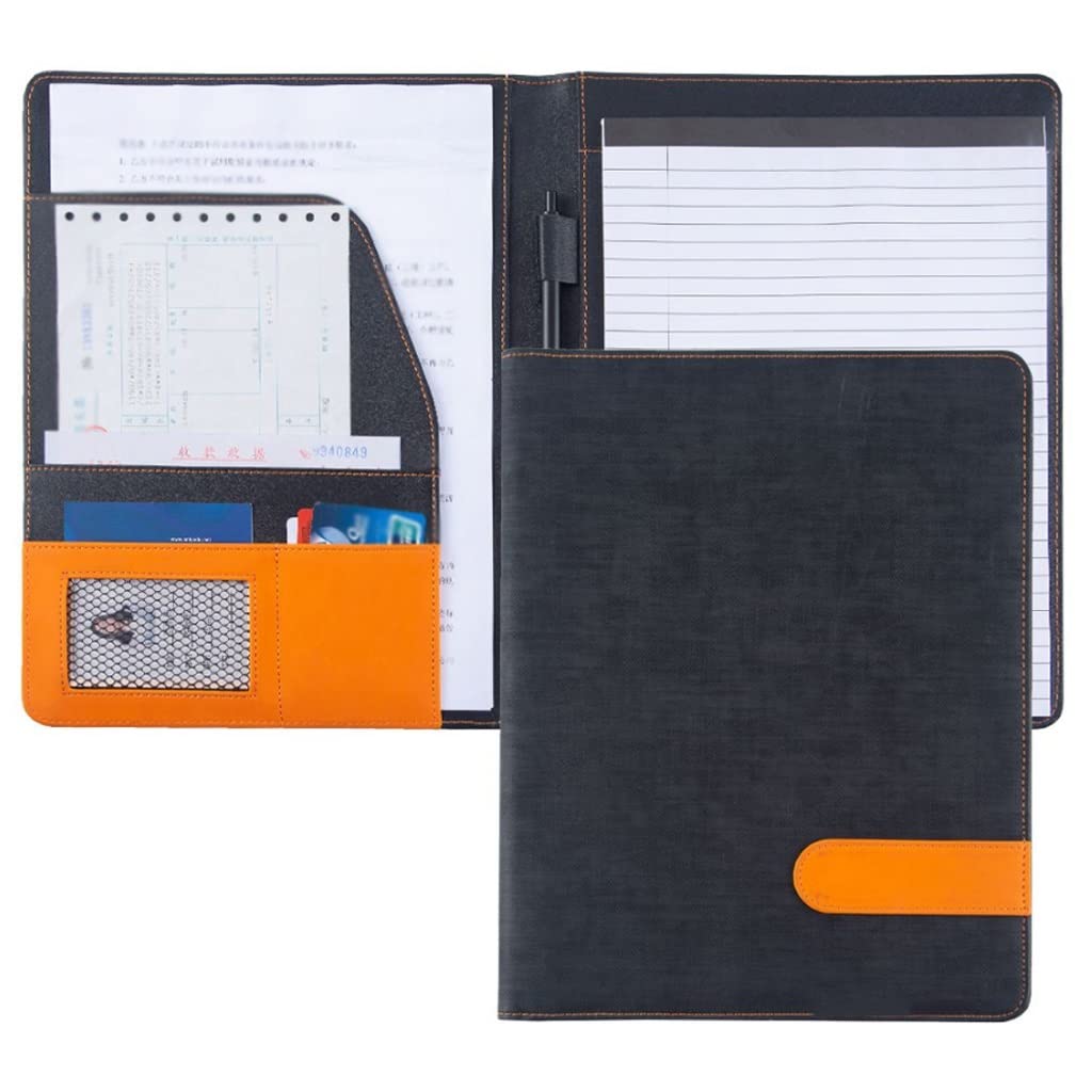 KGEZW Business Executive Document File Folder PU Leather Manager Conference Folder for Documents (Co