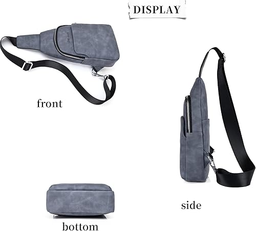 Miniatura 3 de FSD.WG Mochila bandolera para hombre, bolsa de pecho, bolsa de hombro, bolsa de viaje para hombres con resistente al agua