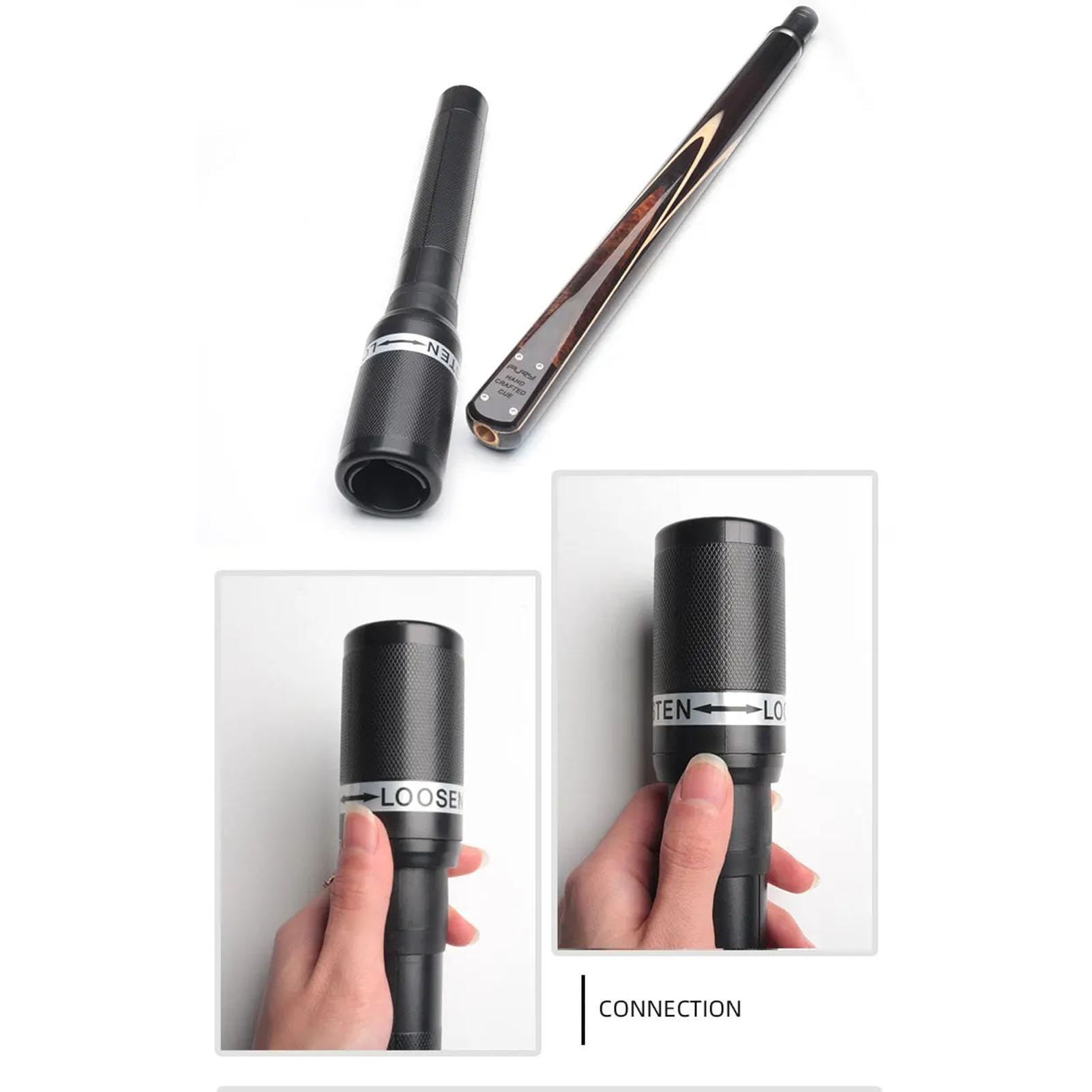 Extensión de taco de billar, alargador de mango elástico, accesorios para bastones de billar