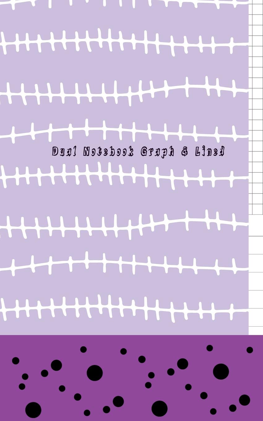 Dual Notebook Graph & Line: Composition Book Half Lined and Half Graph 5x5 on Same page, Coordinate, grid, squared, math paper, Diary Journal Organizer to get creative.