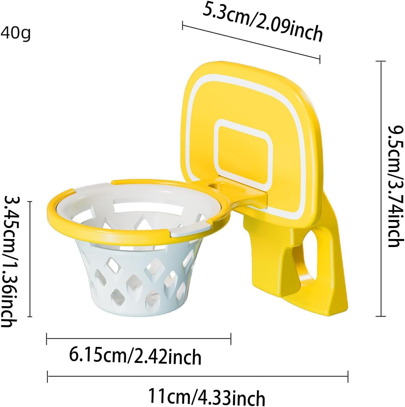 Séparateur d'Œufs Jaune et Blanc en Plastique - Design Panier de Basket, Séparation Efficace et Amusante - Image détaillée