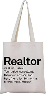 Realtor Tote Bag Real Estate Gift Seller Marketing Guide Gift Realtor Survival Kit Bag Realtor Tour Guide Tote Bag Thank You Gift for Realtor (C.Realtorguide Canvas)