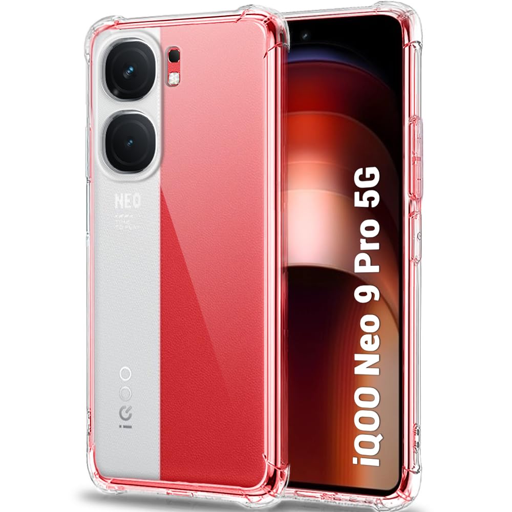 TheGiftKart Shockproof Back Cover Case for iQOO Neo 9 Pro 5G | Raised Bumps for Camera & Screen Protection | Ultra Clear Soft Silicone Back Cover Case for iQOO Neo9 Pro 5G (TPU, Transparent) (B0CTXKCTVR) Amazon Price History, Amazon Price Tracker
