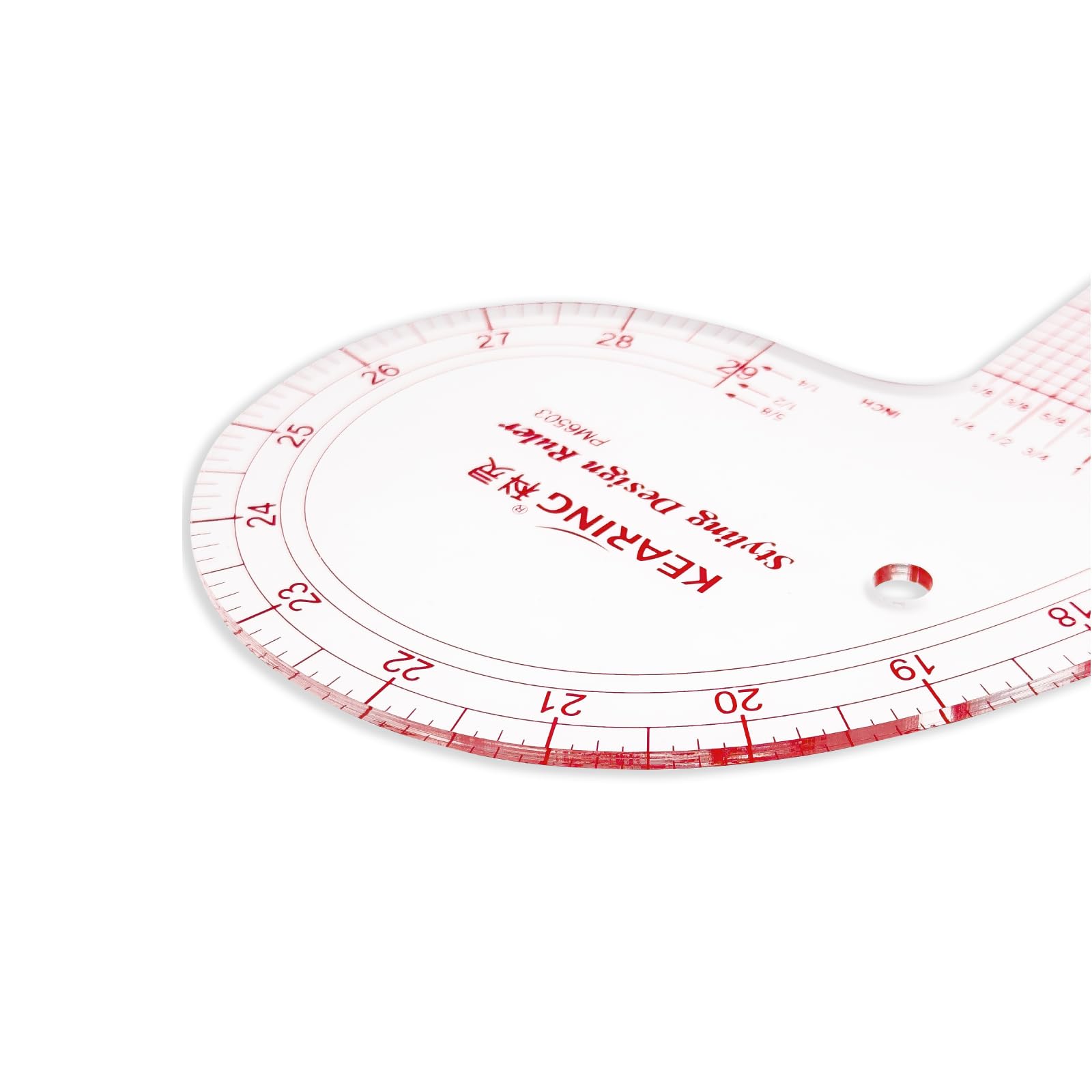 KEARING Regla de diseño de curva de 29 pulgadas y 16 pulgadas recta, regla de acrílico transparente de curva francesa de cadera regla de curva variable, línea sándwich, 4 reglas en 1 regla
