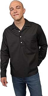 قميص من مزيج الكتان بأكمام طويلة للرجال من امريكان ايجل