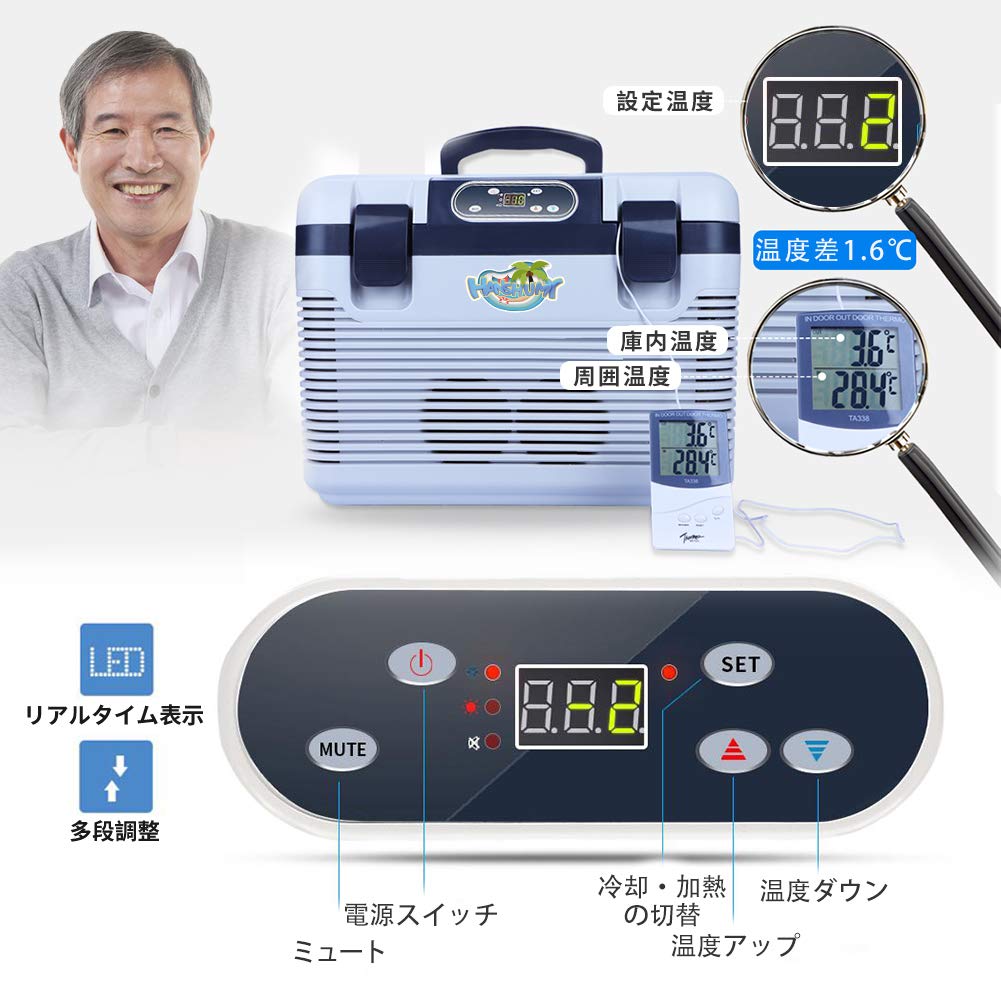 Amazon | HANSHUMY 19L電子保温保冷ボックス 冷蔵庫 冷温庫 -10℃～65