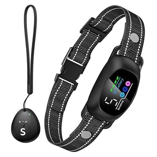 Tucnkac Bark Collar with Remote Tag & Auto Modes – Shock, Vibration, Tone | Adjustable Sensitivity | No False Triggers | Waterproof, Rechargeable, Humane Dog Training Collar for Small to Large Dogs