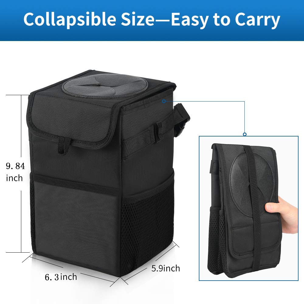 Pattumiera Auto Pieghevole 12L: Anti-odore, Impermeabile E Versatile. Anche Come Borsa Termica!