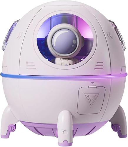 Foclatuner Space Capsule - Humidificador astronauta, humidificadores para dormitorio, mini humidificador lindo, humidificador ultrasónico USB