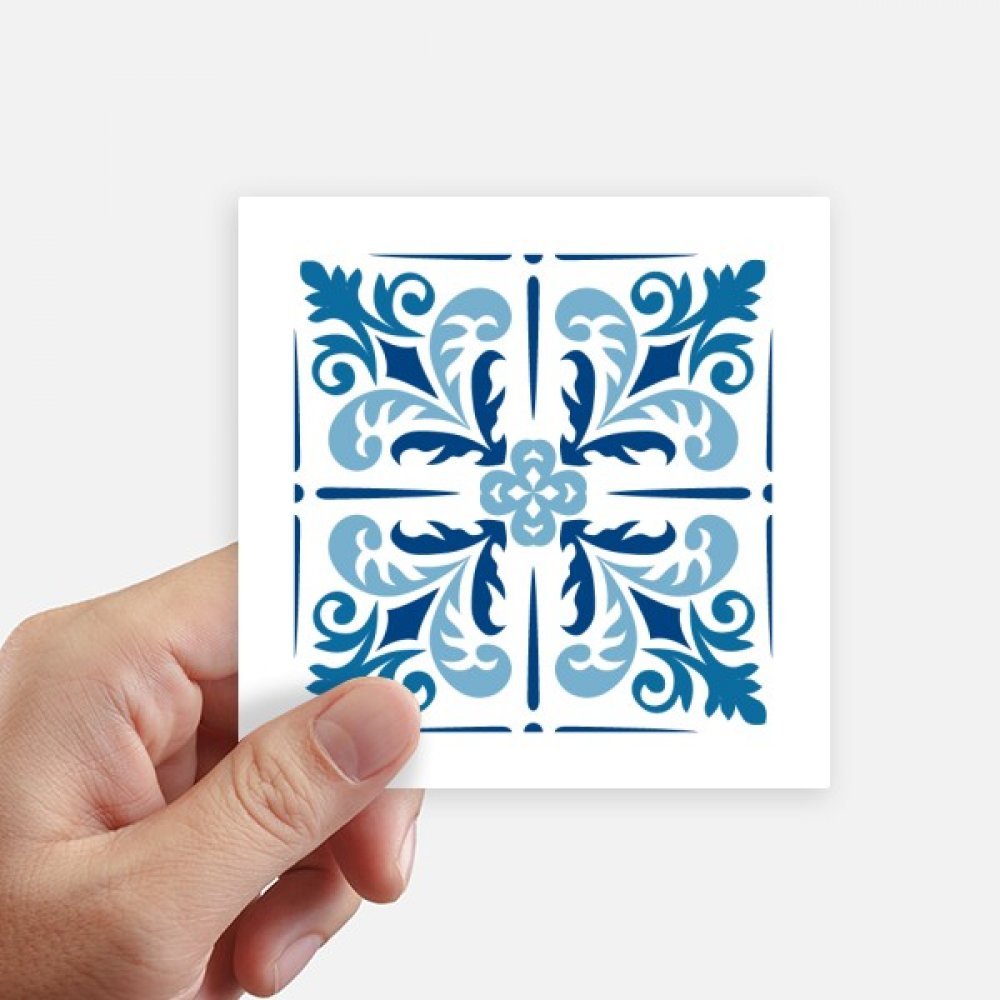 Autocollant carré bleu Maroc 10 cm DIYthinker pour ordinateur, mur et moto x8