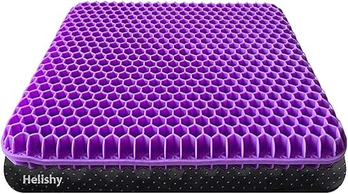 Miniatura 1 de Cojín de gel para alivio de presión, cojín flexible de gel para asiento con forma de panal, con cubierta antideslizante, ventilación transpirable y