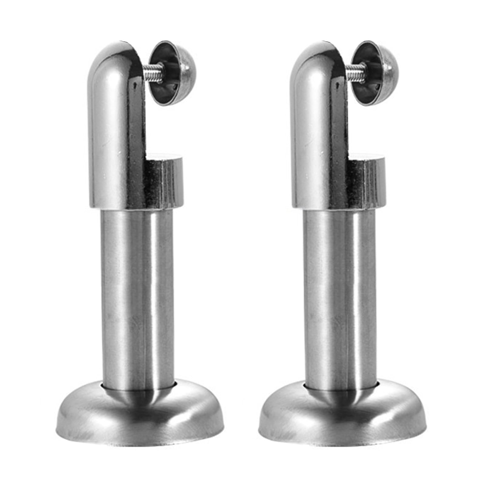 Jazuaiao 6 Cm 2Pcs Public Restroom Partition Fittings Toilet Partition Foot Hardware Stainless Steel Feet Bracket Enduring Stainless Steel Feet