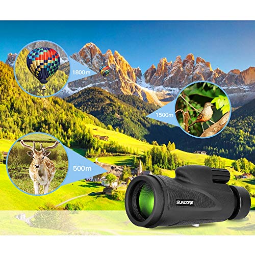 Evershop Monocular Telescope with Low Night Vision High Power Monoculars for Adults and Kids for Bird Watching Hunting Camping Travelling Wildlife Secenery