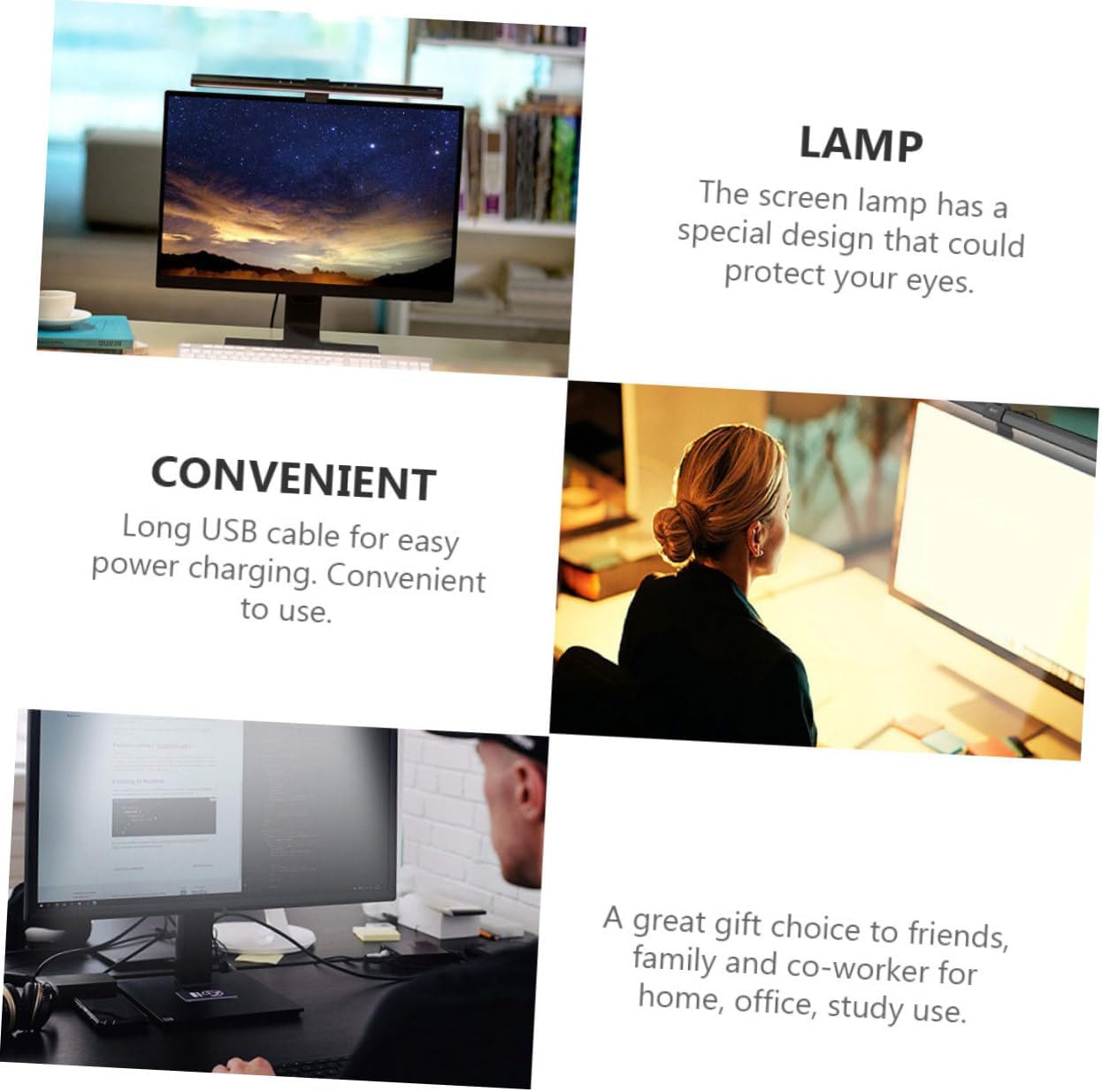 Screen Led Lamp Desk Light for Monitor Light USB Powered 10 Brightness Levels