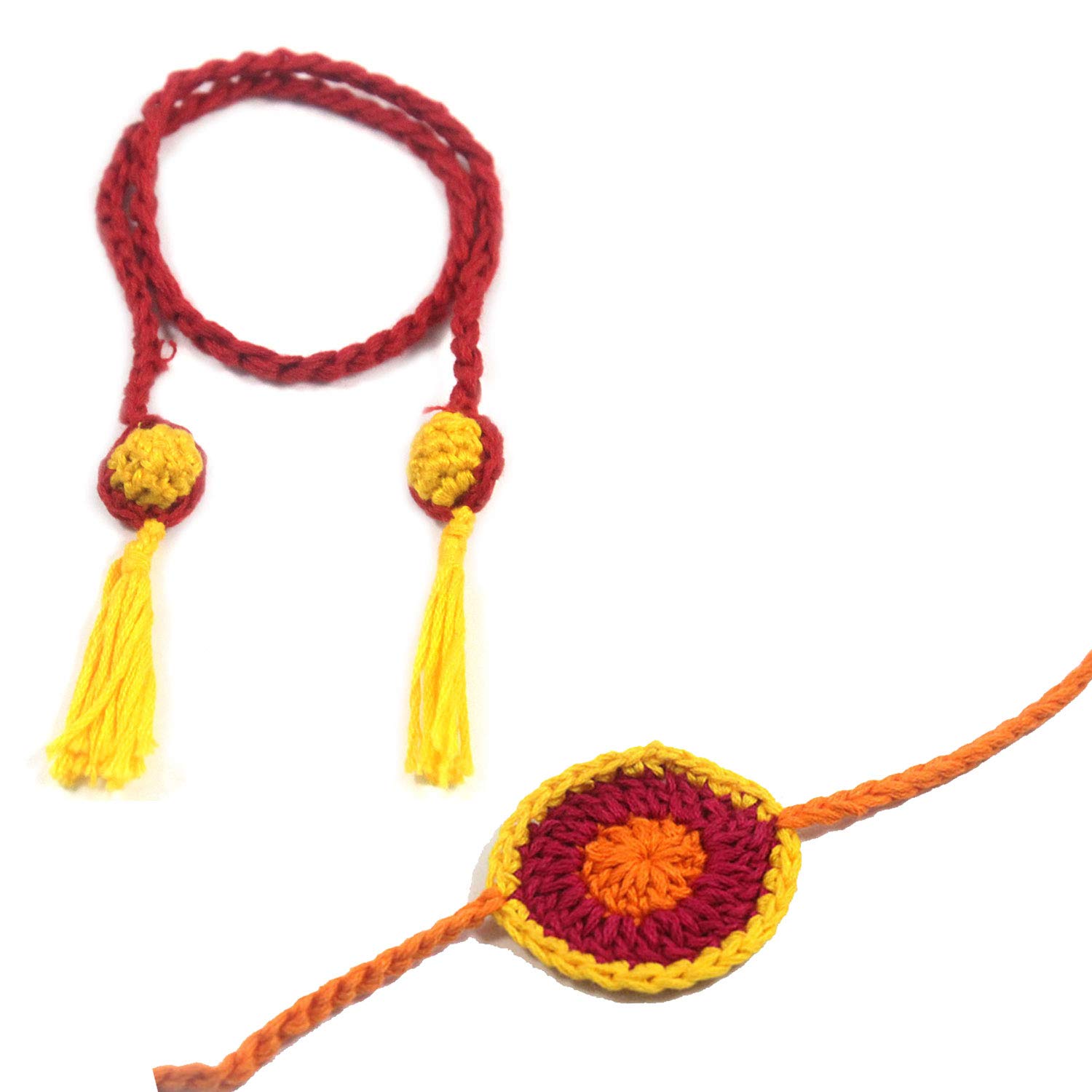 India Meets India Handmade Crochet Rakhi for Brother Bhai, Celebrate Eco Friendly Raksha Bandhan (Pack of 2) For boys (B07WG74L5Y) Amazon Price History, Amazon Price Tracker