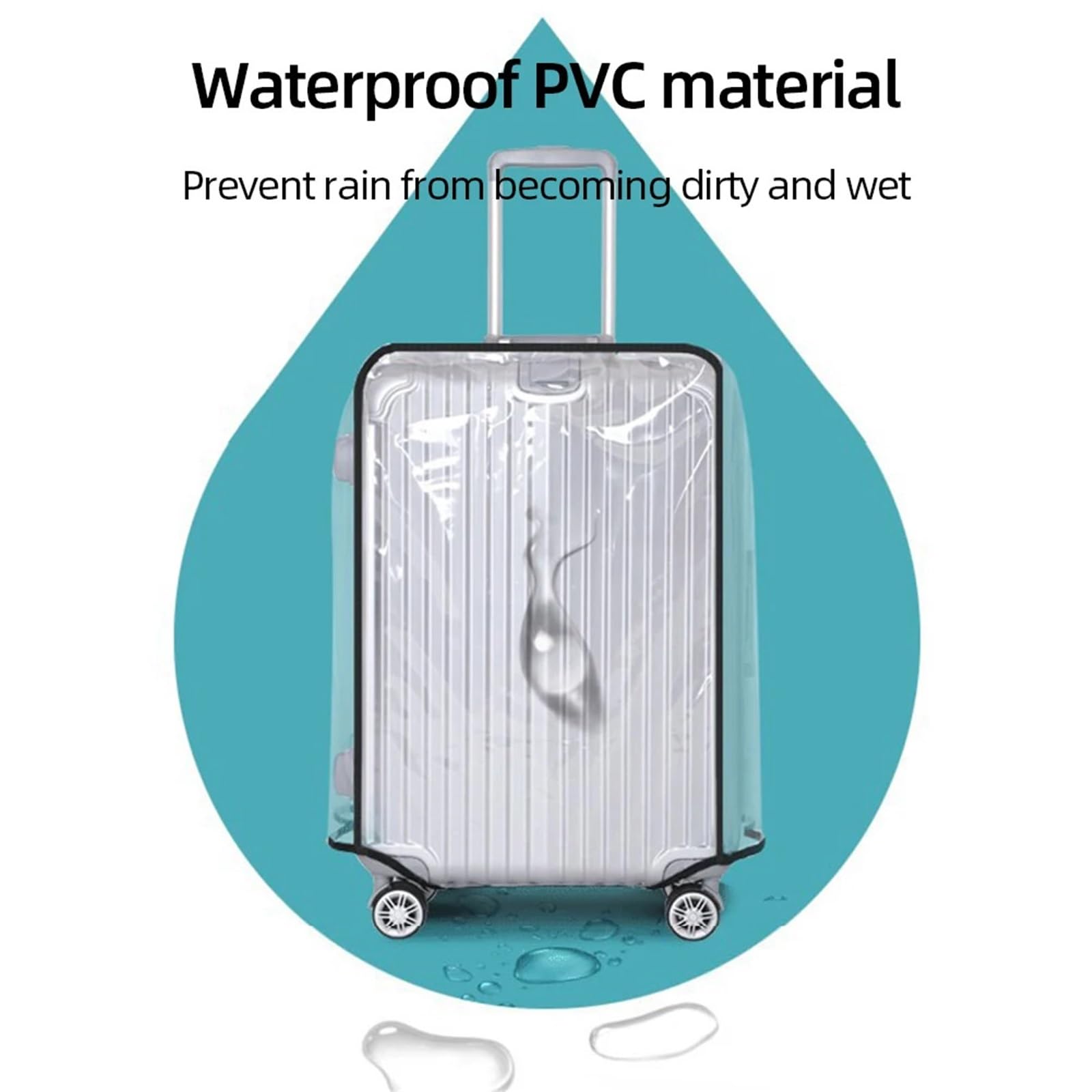 KofferhüLle 2 stücke Klar Koffer Abdeckung Schutz Transparent Reise Gepäck Schutz Wasserdicht Trolley Fall Abdeckung for Rädern Koffer(30inch)