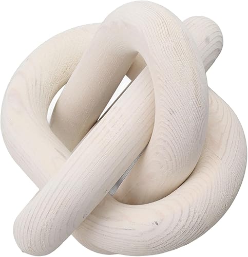 Miniatura 8 de Decoración de eslabones de madera de 3 eslabones, decoración de nudo de madera, decoración de estante para el hogar, nudo de madera bohemio tallado