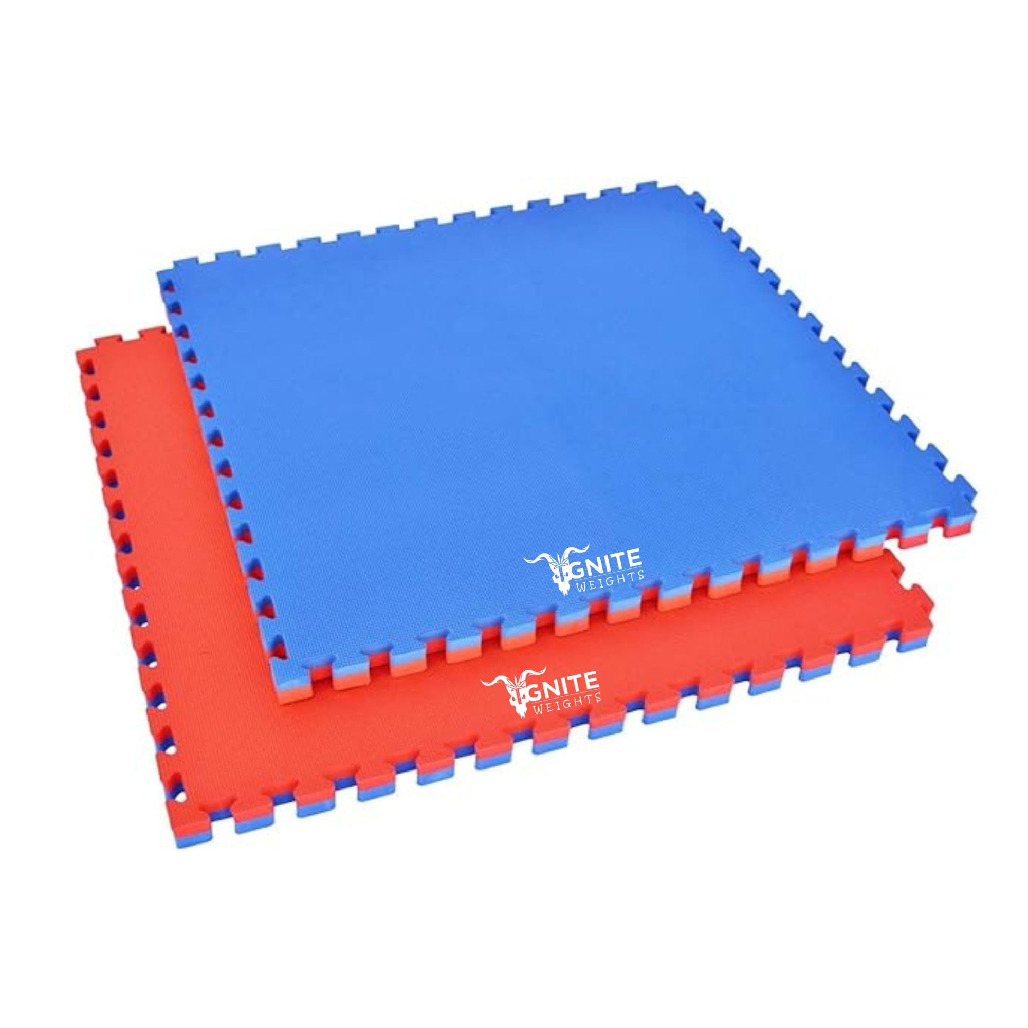 IGNITE WEIGHTS® 105CM x 105CM Puzzle Exercise Gym/Home EVA Interlocking Mats/Tiles for Gym Equipment, Exercise, Yoga,Gymnastic (Red & Blue, 30mm-2 Mats)-image-22