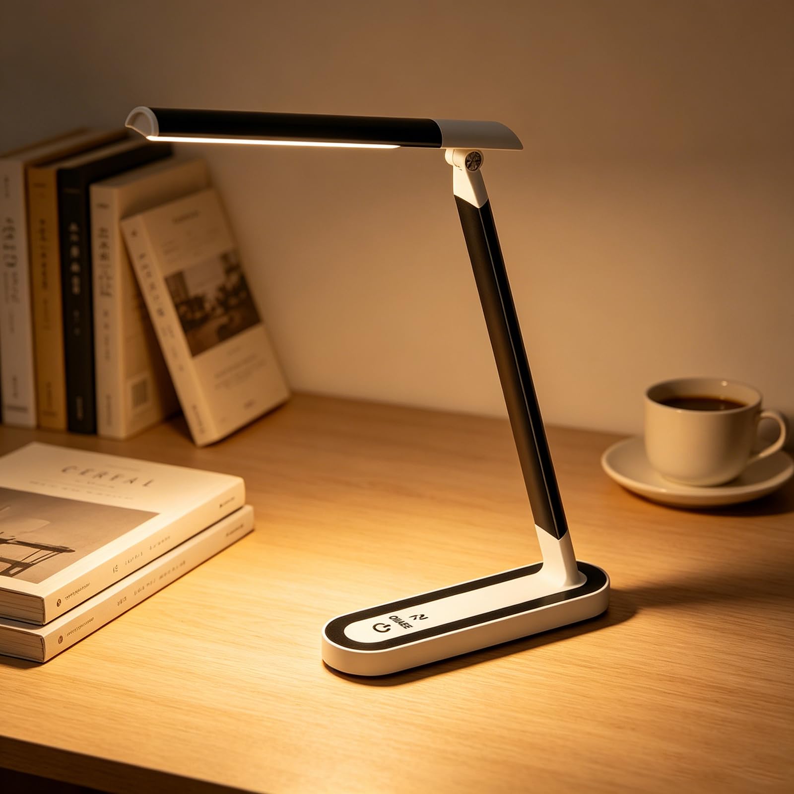 Lámpara de escritorio con 36 LED, 3 niveles de brillo, control táctil y función de memoria, lámparas de lectura para oficina en casa, color negro