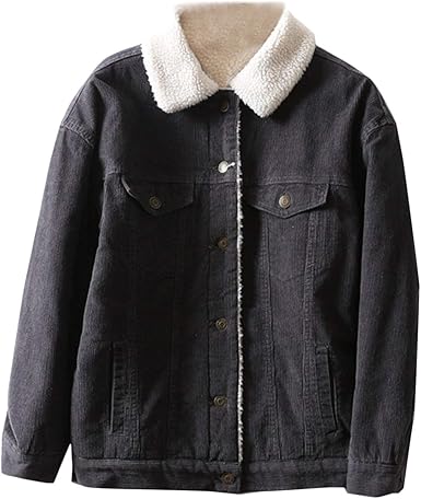 pink corduroy jacket with fur collar