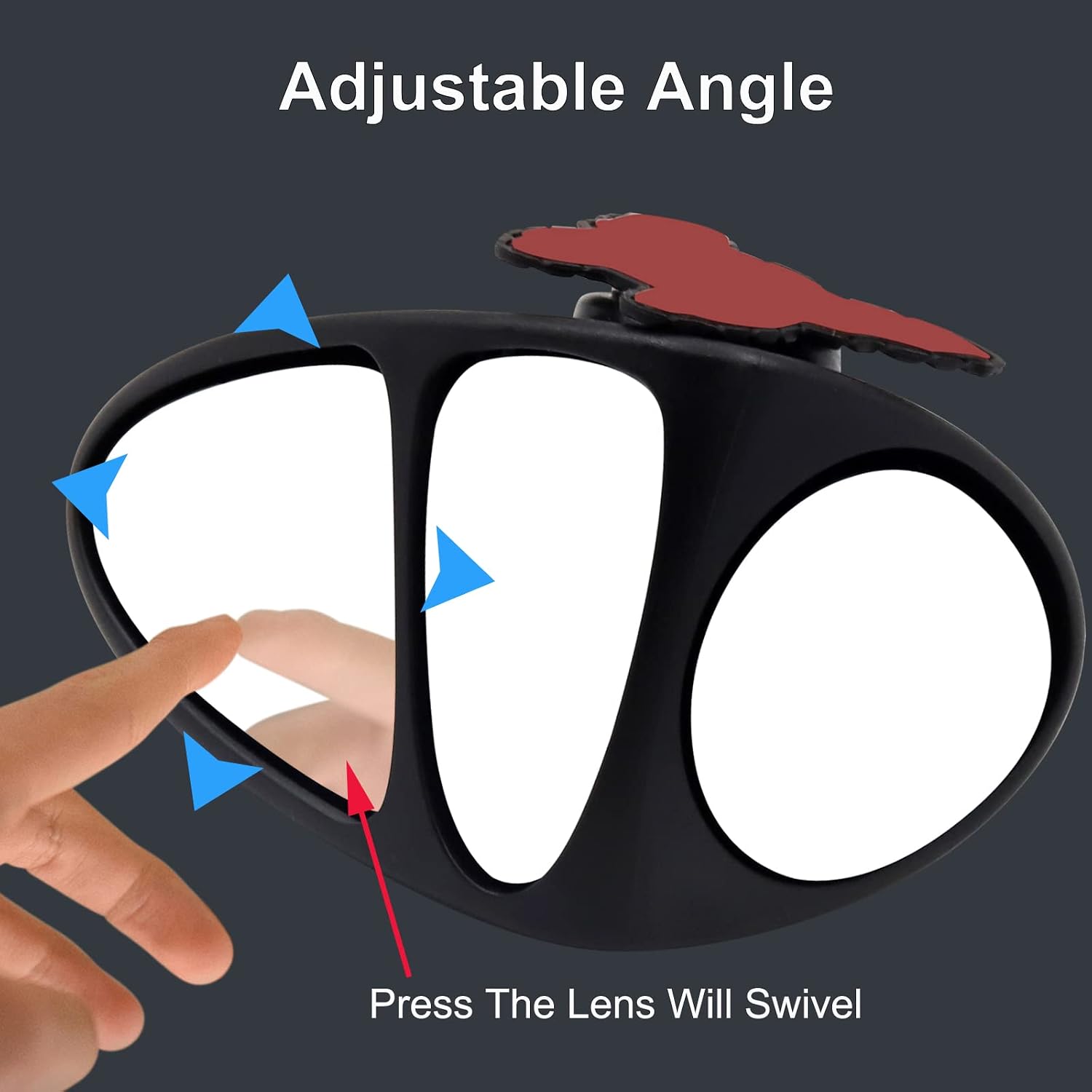 Blind Spot Mirror, side view mirror blindspot with three-sided Lens，car convex wide angle mirror 1Pcs (Left)