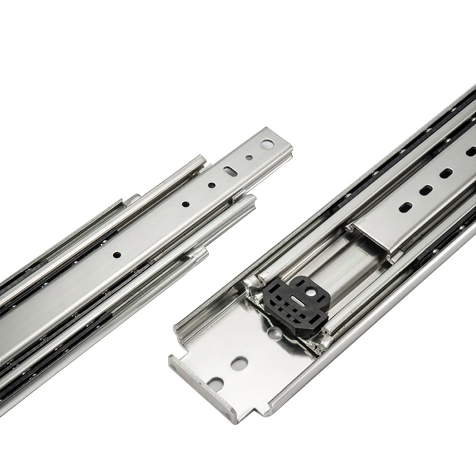 Guías telescópicas Correderas para cajones de extensión completa Correderas, Correderas para cajones resistentes con cerradura Capacidad de carga de 220 kg, 1 par, 14 pulgadas (355,6 mm) (32 pulgadas