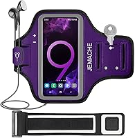 Vista 8 de Brazalete para Galaxy Note 10+, 9, 8, JEMACHE Gym Run, resistente al agua, para Samsung Galaxy Note 8/9/10 Plus con soporte para llaves (negro)