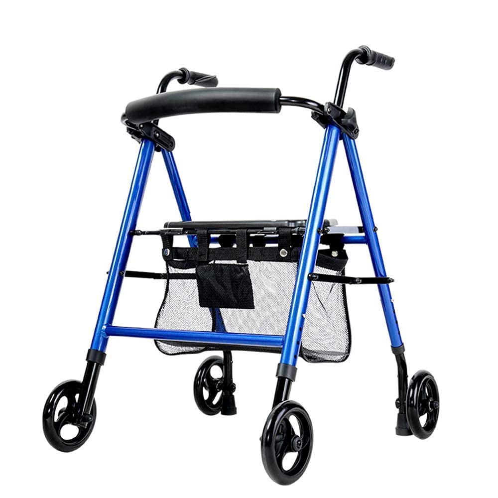 Andador Andador Andador Andador con Asiento y Ruedas - Andador Plegable y Silla de Transporte, Ayudas para la Movilidad Interesting