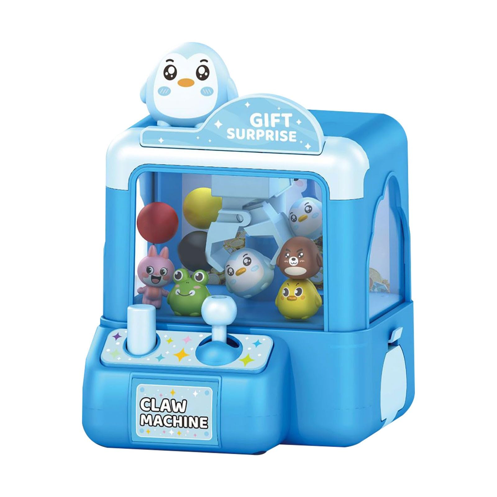 Claw Machine, Mini Vending Machine Toy Arcade Game for Girls Boys, Cute Animal Claw Machines for Kids Plush Home Small Games (A)