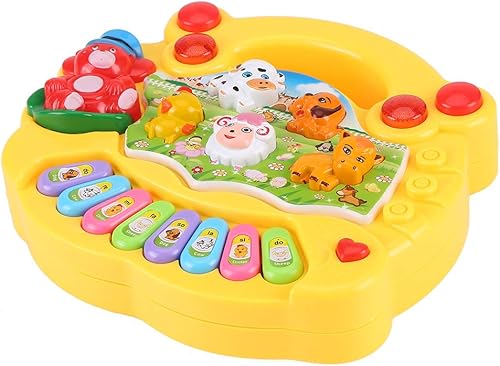 Miniatura 6 de Piano educativo musical, piano de granja de animales para niños mayores de 3 años - Teclas de sonido interactivas y conversión de 4 modos - Amigo