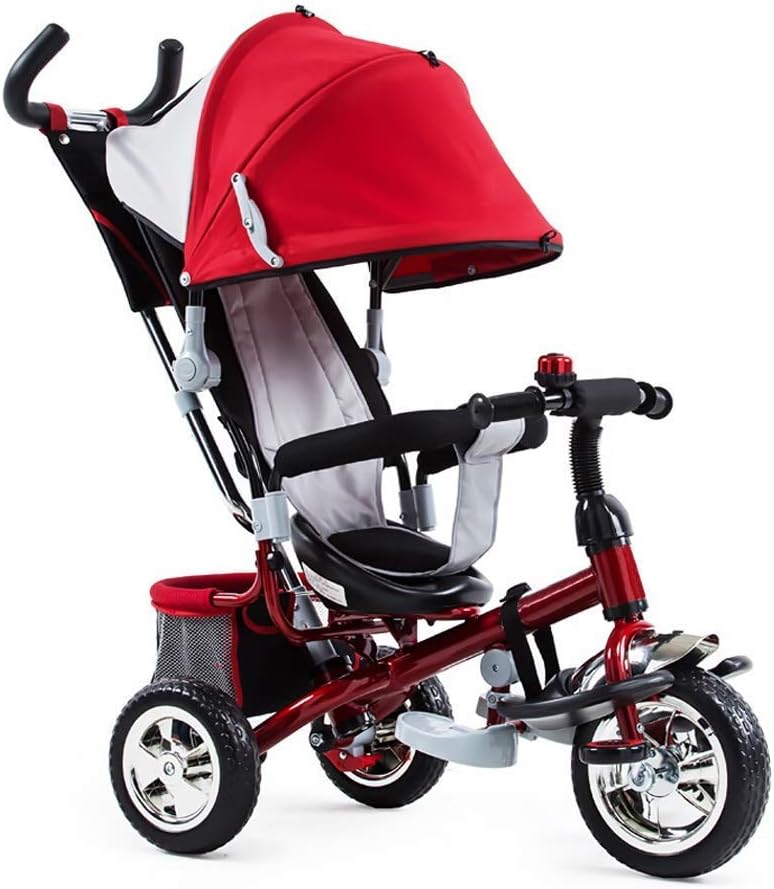 Tricycle Trike, Multifunctional 3-in-1 Tricycle Titanium, Baby Tricycle for 1-6 Years Old, 3 Colors, 91 * 98 * 50cm (Color: Red)