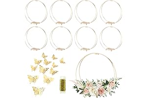Gold Ring Centerpieces For Table - Pack of 8 14 Inch Metal...