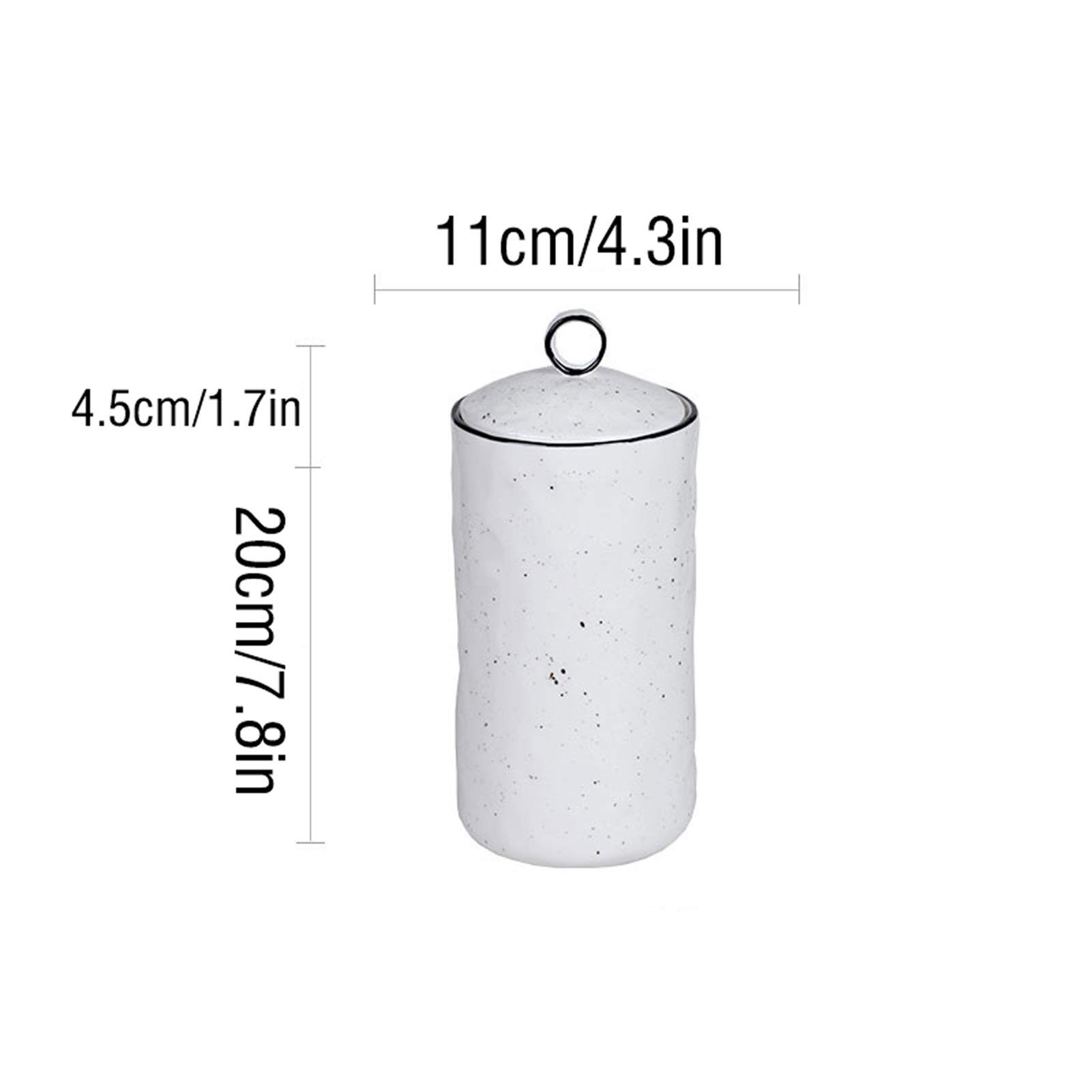 Sucrier en Céramique Sucrier À Café Sucrier À Café Pot Hermétique Pot De Rangement Pot De Rangement Simple pour La Maison Pot À Épices Créatif avec Couvercle Pot À Bonbo,One Color-L