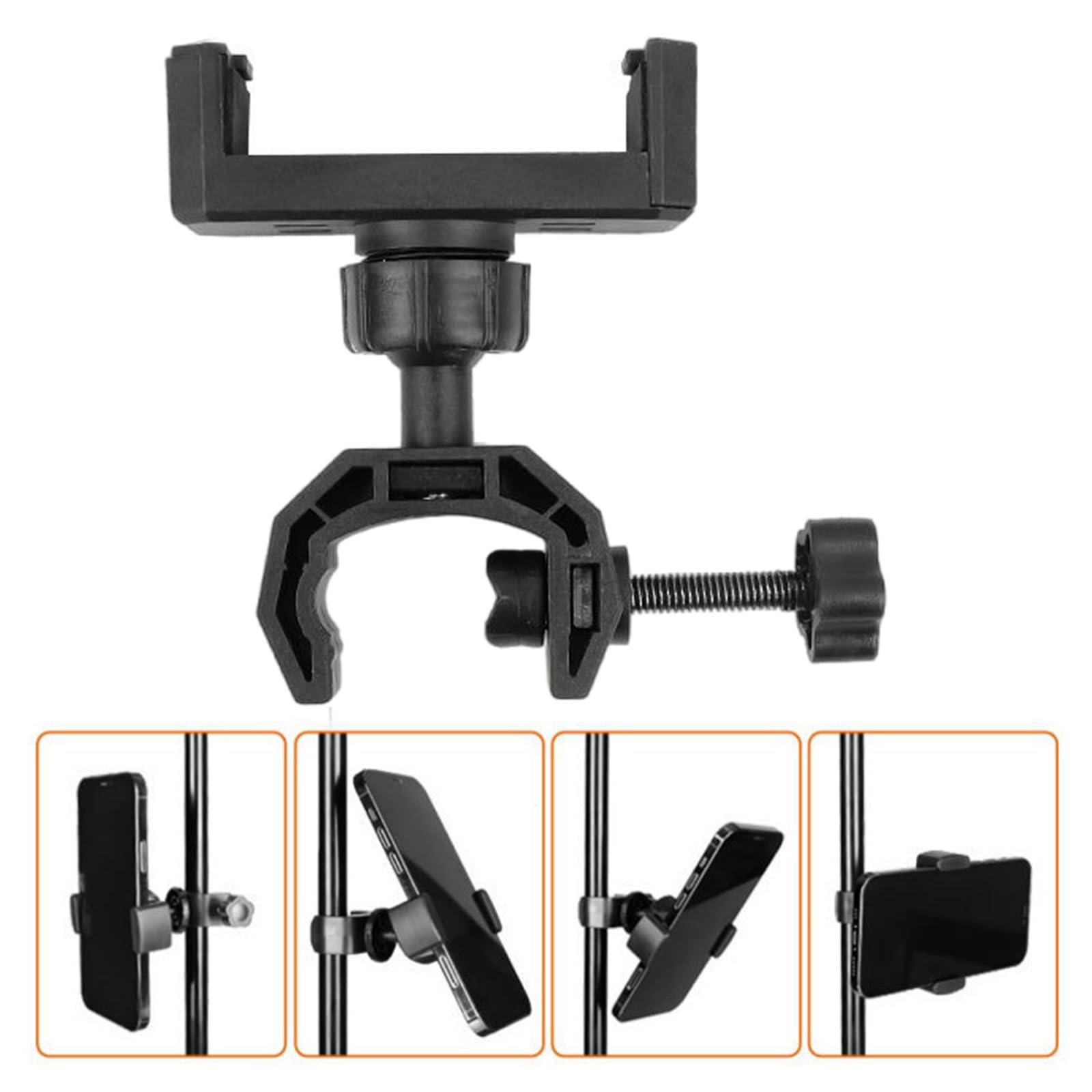 ABS Metal Phone Mount With 360 Degree Rotation Great For Music Performances Video Stable Microphone Accessory