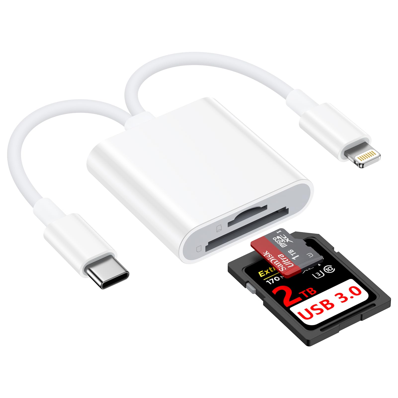 Amazon.co.jp: Ocbuo SDカードリーダー Type-C&Lightning 2in1