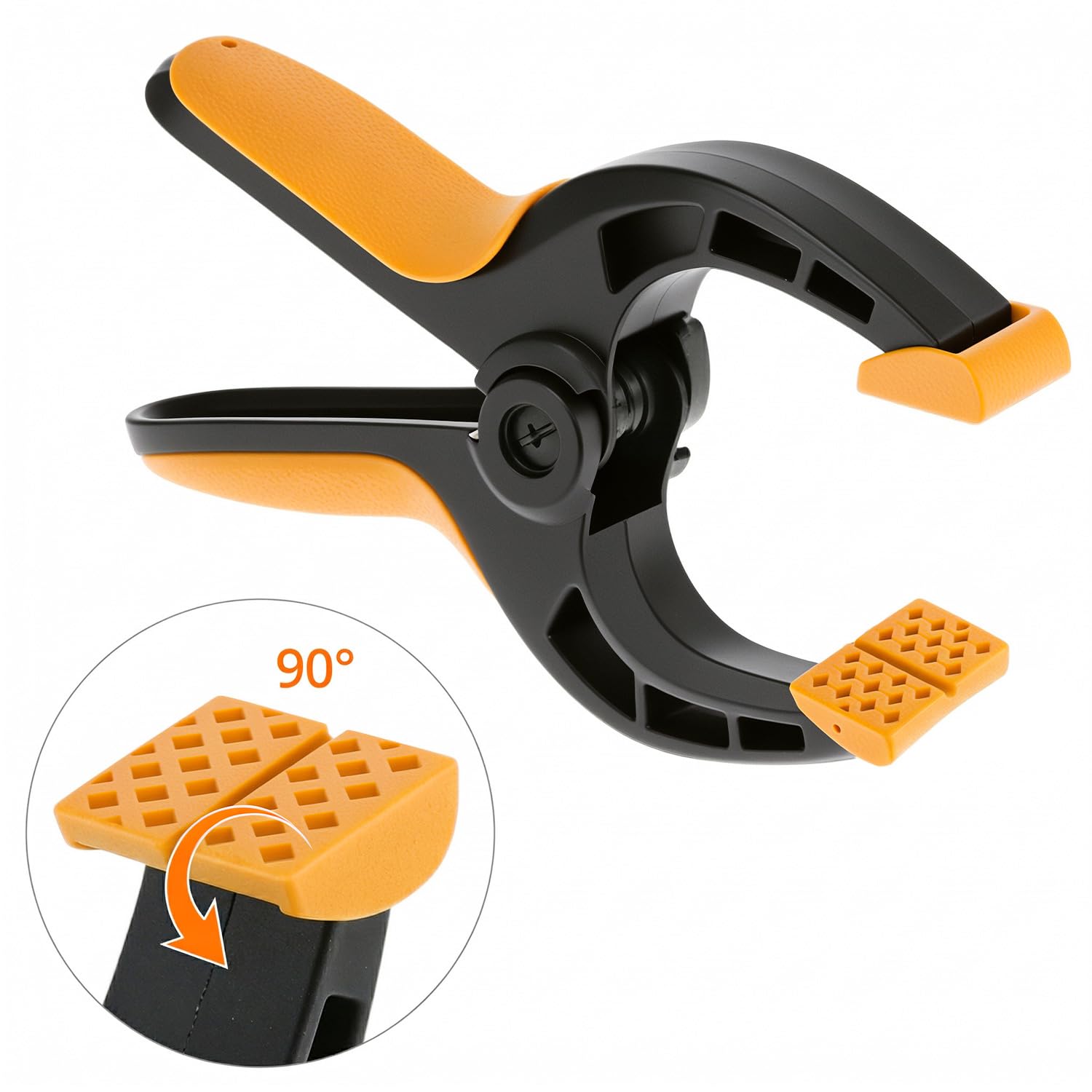 QWORK®® Lot de 8 Grandes Pince a Ressort 17CM, Envergure 70 mm, Force de Serrage 13 kg - Serre-Joints en Nylon Incassable