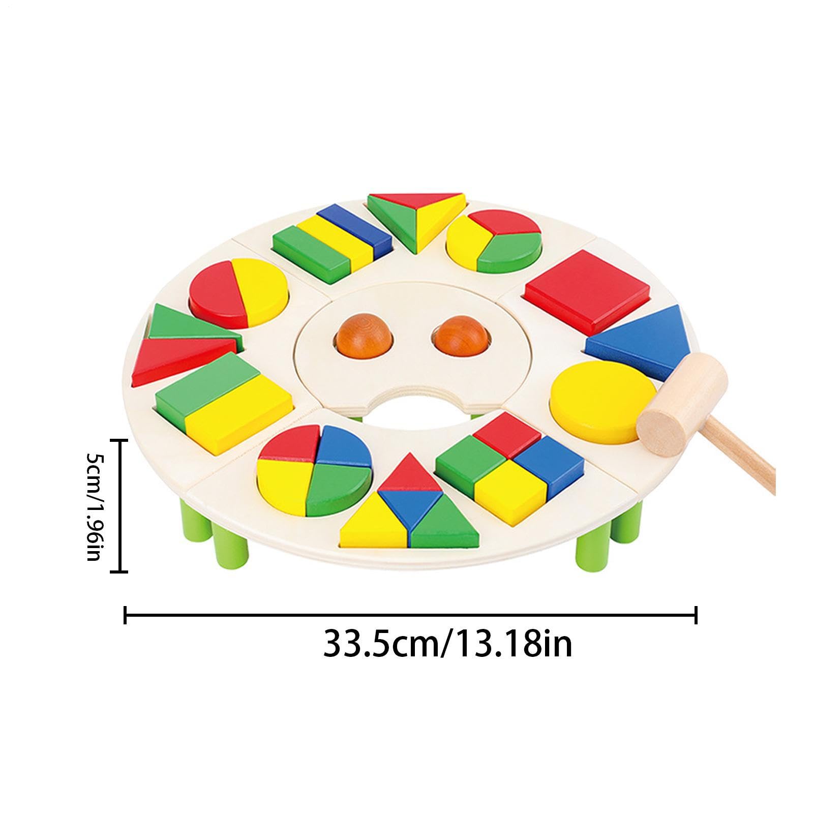 Puzzle 5 en 1 Reconocimiento de formas – Juego educativo de madera | geométrica para niños de 3 a 6 años | Juego interactivo de colores y motricidad con función | Regalo pedagógico educativo