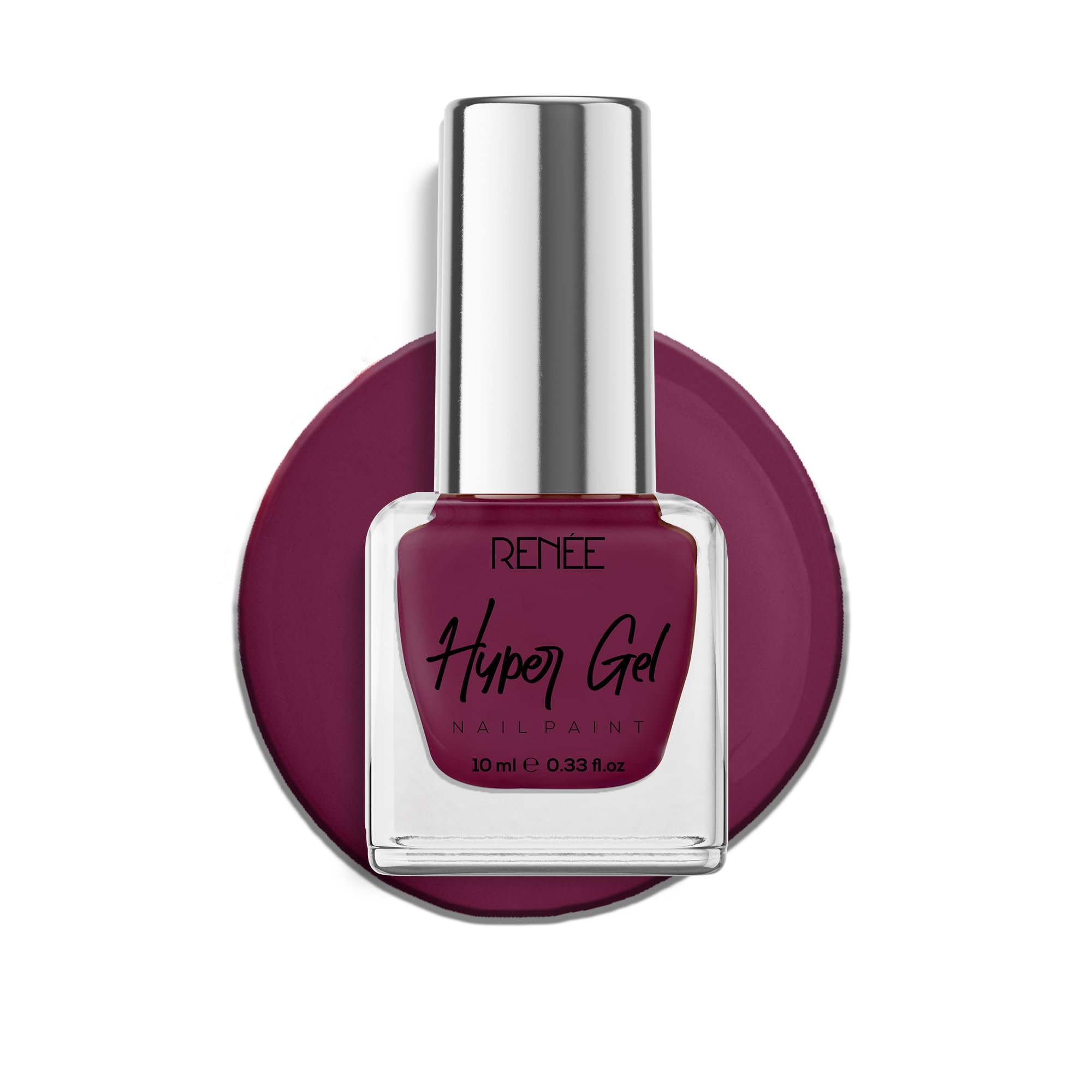 RENEE Hyper Gel Nail Paint - Plum CrushQuick Drying, Glossy Finish, Long Lasting, Chip resisting Formula with High Shine Polish, Acetone & Paraben Free, 10ml-picture-28