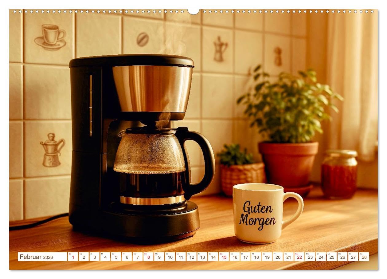 Heißer Kaffee (hochwertiger Premium Wandkalender 2026 DIN A2 quer), Kunstdruck in Hochglanz: Kaffee ist Kult, Leidenschaft und Genuss (CALVENDO Lifestyle)