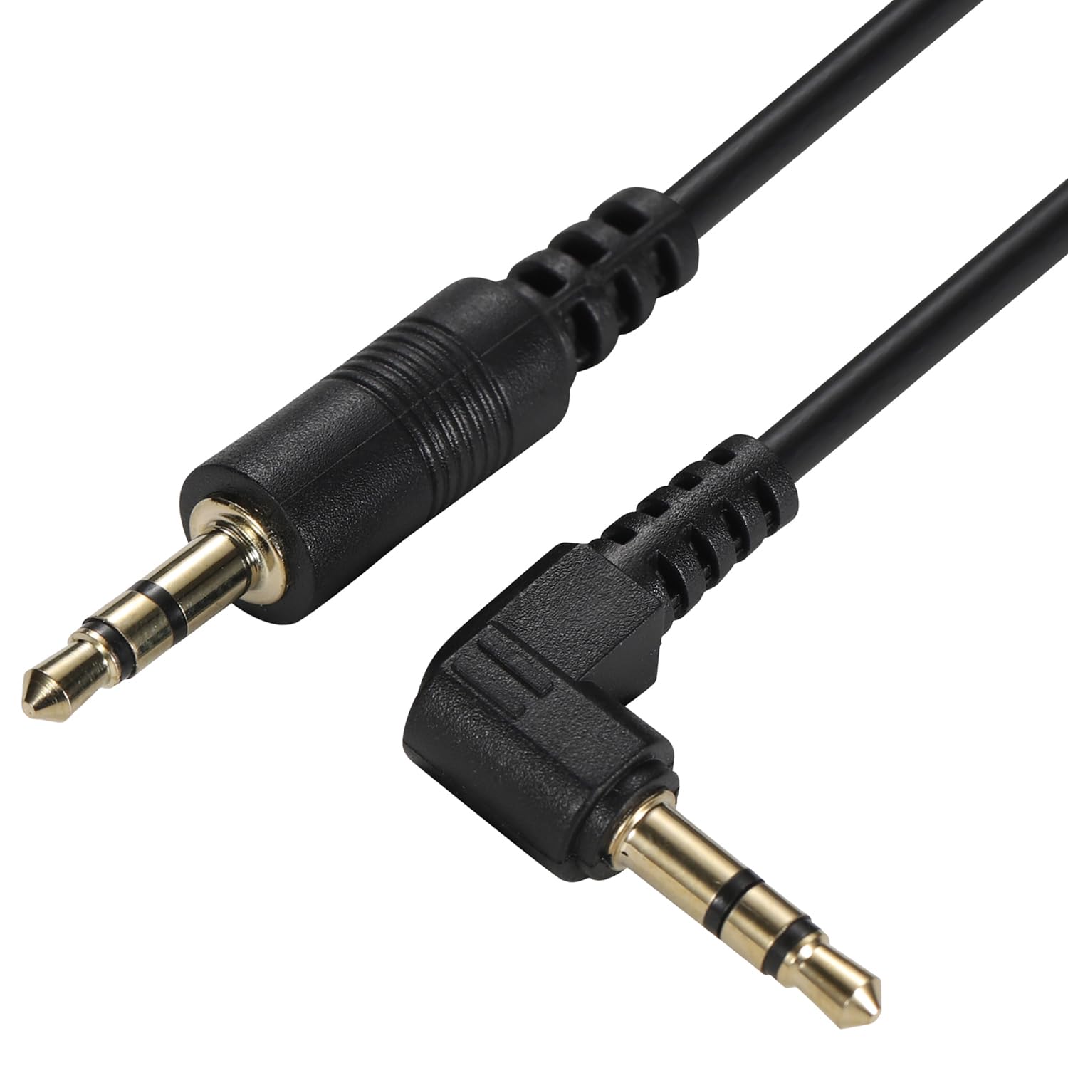 Greluma 2 Stuks 30 Cm 3,5 Mm Audiokabel – Recht Naar 90° Hoek, TRS 3-polig Stereo, Verguld – Voor Hoofdtelefoon En AUX