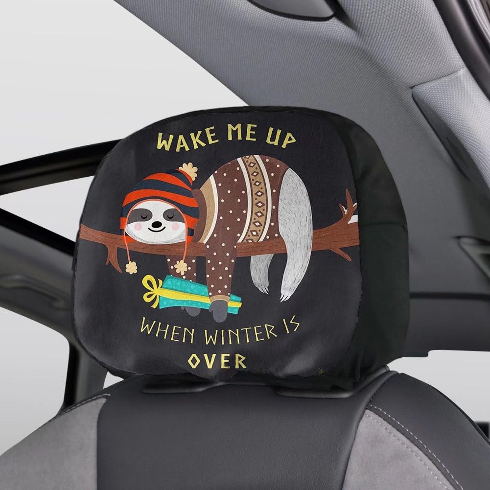 Forchrinse Colorful Splatter Tie Dye Car Headrest Cover Protector Set of 2 - Soft Head Rest Cover Protector for Car Seat