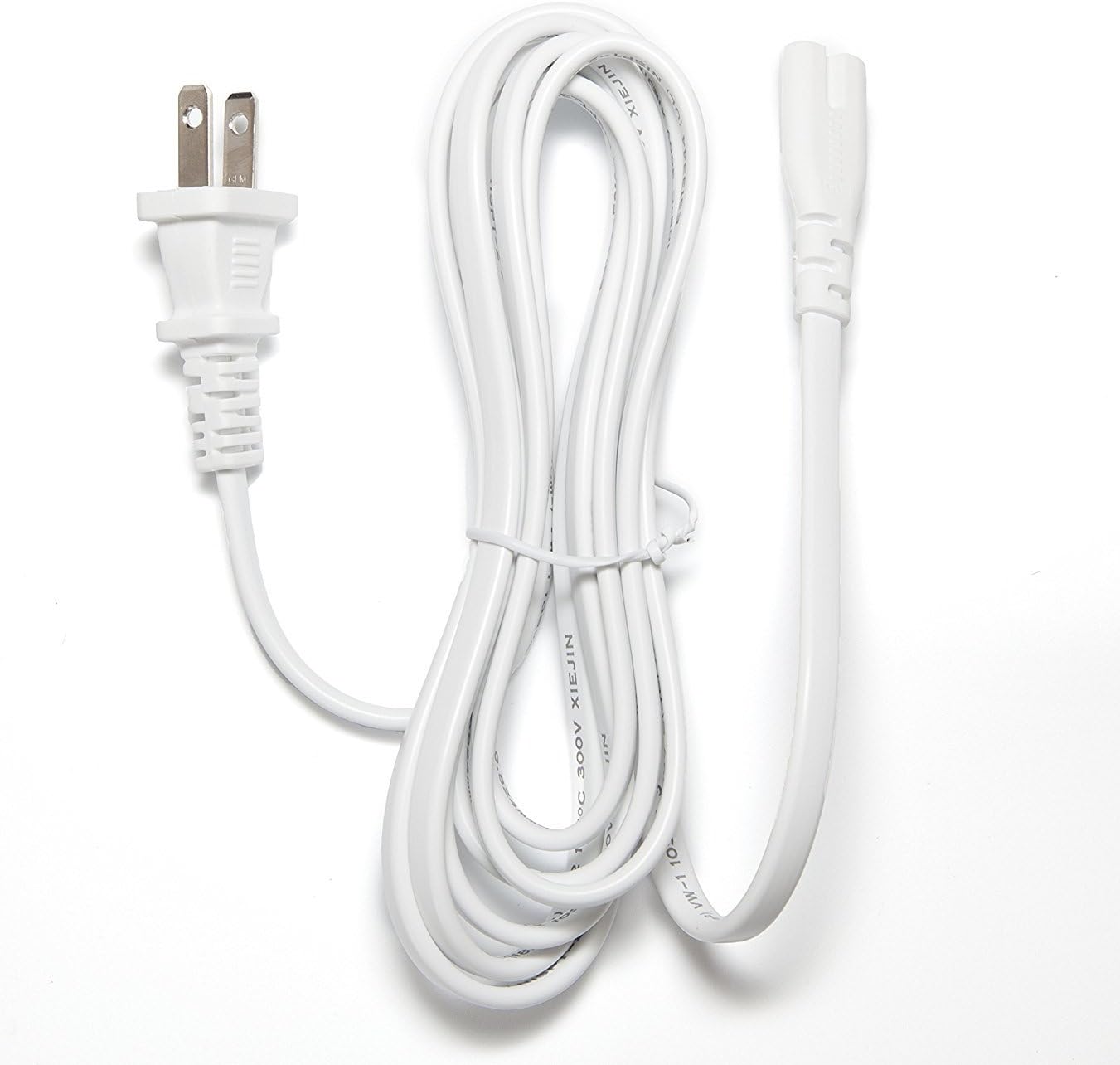 OMNIHIL(White) 5 Feet AC Power Cord Compatible with Cooluli Mini Fridge